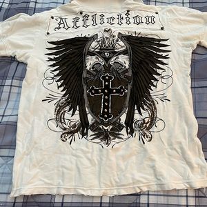 Collection of 4 - Medium T-shirts
Affliction, Manchester, Rebel Spirit, Pop icon